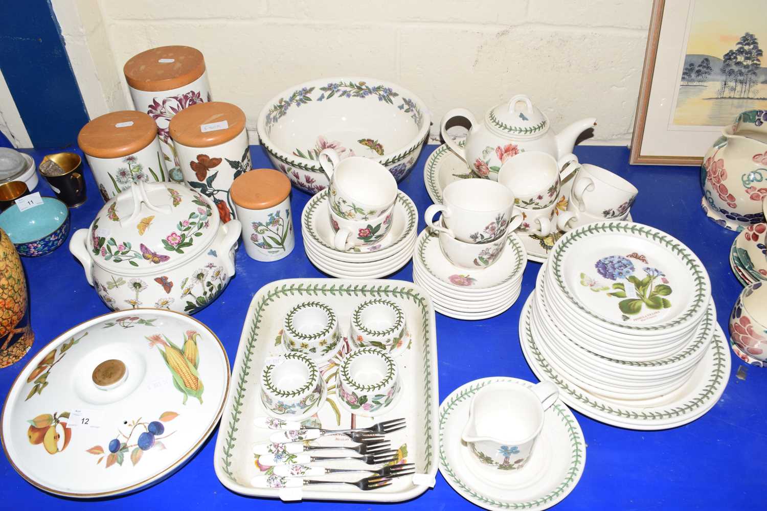 Collection of Portmeirion Botanic Gardens pattern tea wares