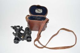 Pair of early 20th century binoculars by “Negretti & Zambra, 122 Regent Street London w1” in leather