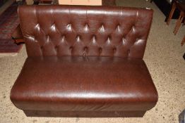 Modern button upholstered pub bench for commercial use only