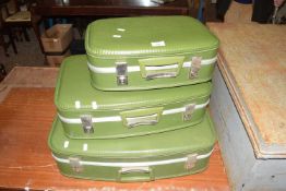 Graduated set of three suitcases