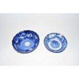 Two Oriental blue and white bowls