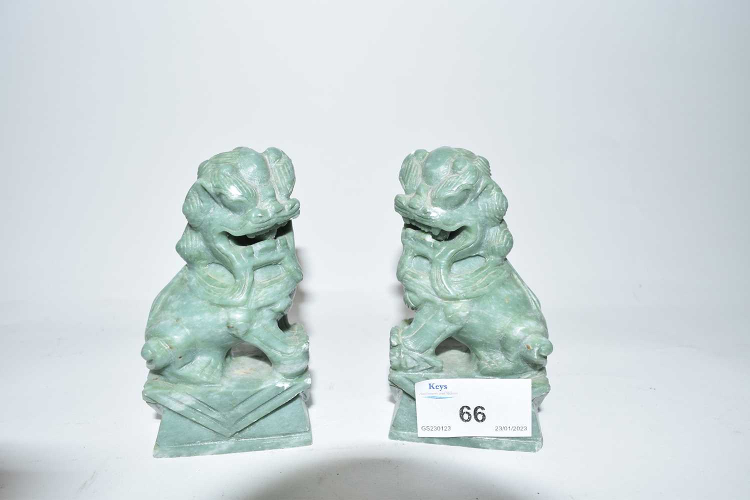 Pair of 20th Century Chinese Foo dogs - Image 2 of 2