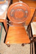 19th Century mahogany hall chair