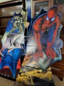 A pair of official Spider-Man movie cardboard cut-out standees in original packaging, to include