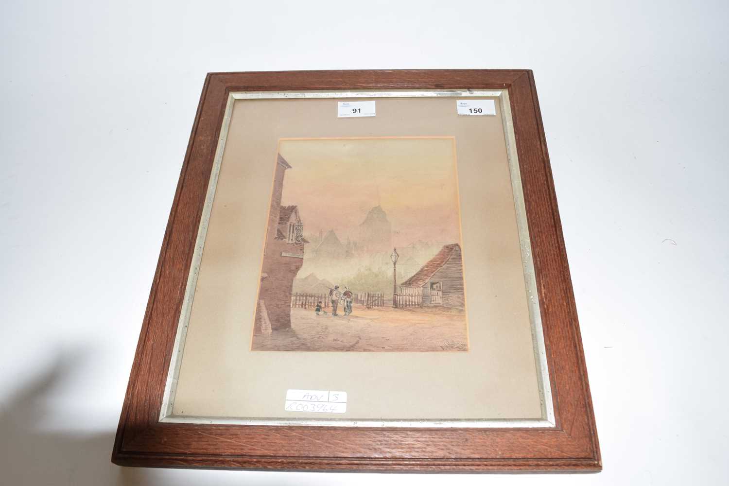 British school (19th century), watercolour and pencil, signed and dated 1881, framed and glazed. - Image 3 of 3