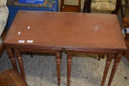 Nest of glass top coffee tables