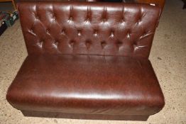 Modern button upholstered pub bench for commercial use only