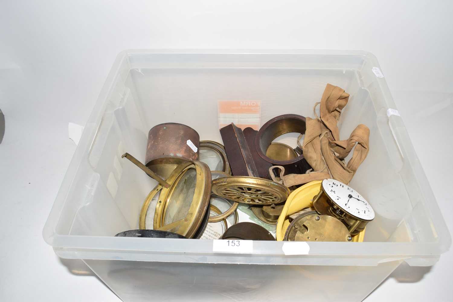 Box of various assorted clock parts - Image 2 of 2