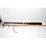 Horn handled walking stick and a baseball bat (2)