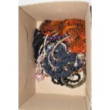 Box of assorted costume jewellery