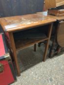Small 20th Century oak open front side table