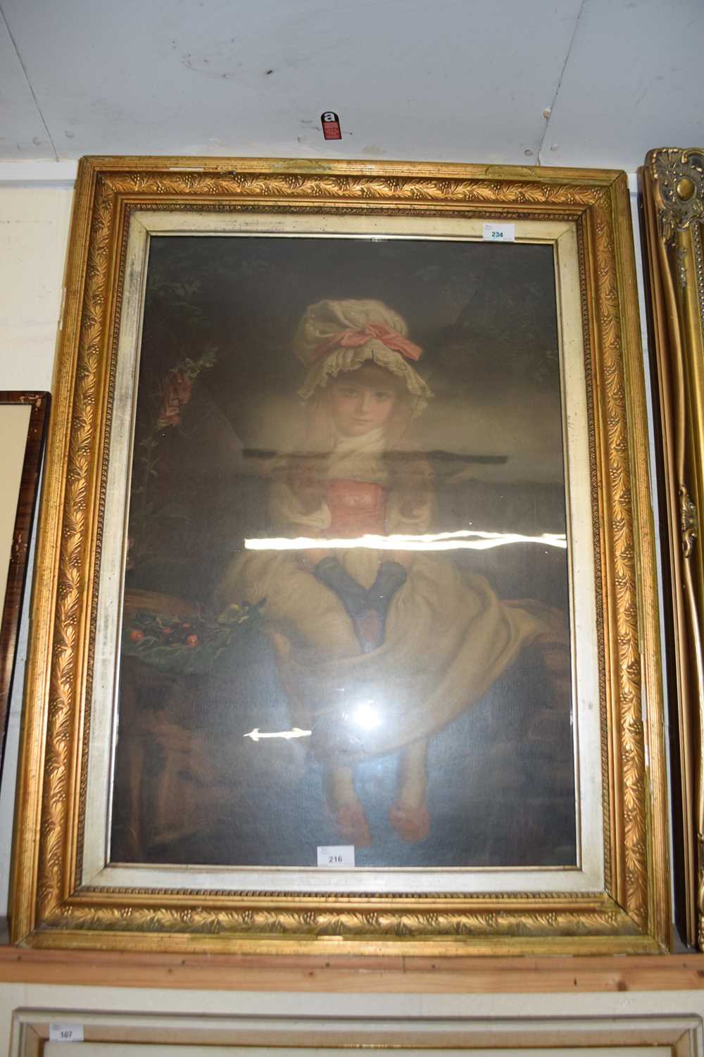 After Sir John Millais (British, 18th century) Cherry Ripe, chromolithograph, framed and gilt