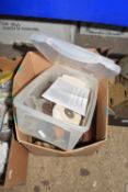 One box of various clock movements, parts etc