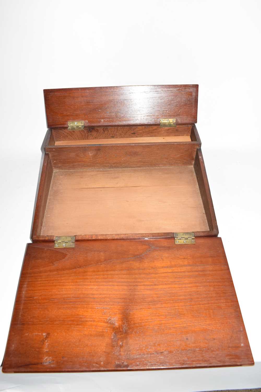 Small mahogany writing slope with hinged lid