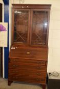 Edwardian mahogany bureau bookcase