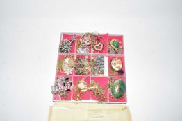 Box of various assorted costume jewellery