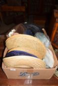 One box of assorted hats