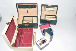 Mixed Lot: Various modern jewellery boxes, Chinese worry balls etc