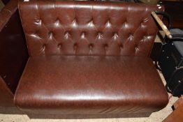 Modern button upholstered pub bench for commercial use only