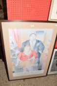 Fernando Botero, coloured print, framed and glazed