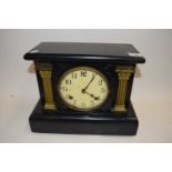 Late 19th Century mantel clock in ebonised case