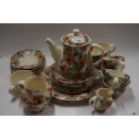 Quantity of Ben Thomas floral decorated tea wares