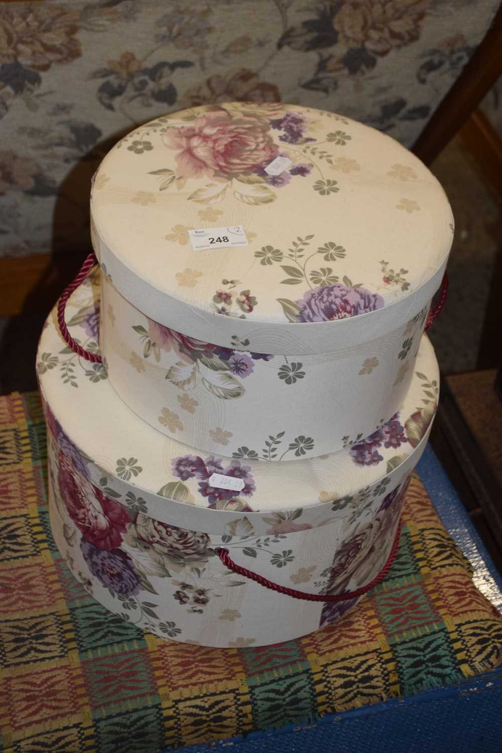Two hat boxes