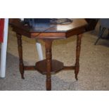 Late 19th or early 20th Century octagonal American walnut centre table