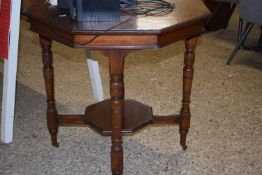 Late 19th or early 20th Century octagonal American walnut centre table