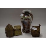 Mixed Lot: Modern Oriental vase and various ornaments