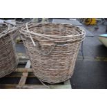 Large wicker log basket