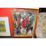 Michael Quentin-Hicks, abstract study, oil on board, framed