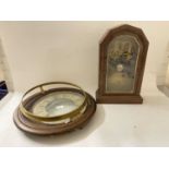 Mixed Lot: American mantel clock - for repair, a wooden wall clock case and various parts