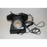 Vintage black bakelite telephone