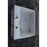 Vintage ceramic sink with twin tap aperture
