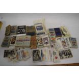 Box of various assorted cigarette cards and others