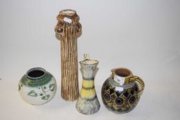 Mixed lot of German pottery, vases and jugs