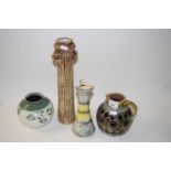 Mixed lot of German pottery, vases and jugs