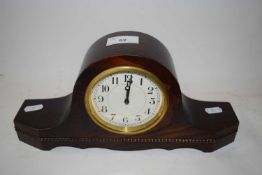 Early 20th Century hardwood cased mantel clock of arched form