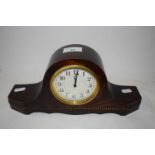 Early 20th Century hardwood cased mantel clock of arched form