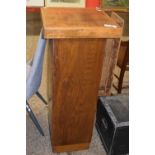 Stained oak column or plant stand, 102cm high