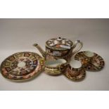 Mixed Lot: Crown Derby and similar tea wares