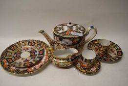 Mixed Lot: Crown Derby and similar tea wares