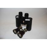 Pair of vintage Tower binoculars and one other pair (2)