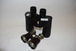 Pair of vintage Tower binoculars and one other pair (2)