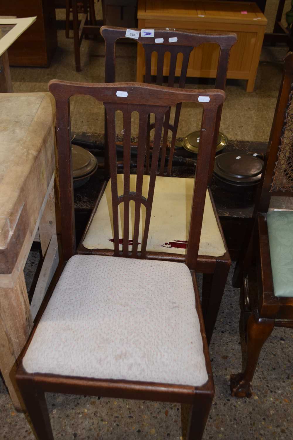 Pair of Edwardian dining chairs