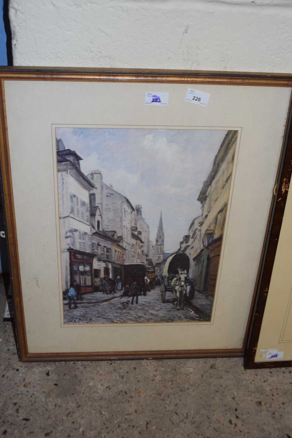 After Alfred Sisley, coloured print, framed and glazed