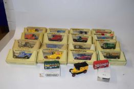 Box of Matchbox models of Yesteryear toy vans