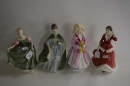 Mixed Lot: Royal Doulton figurines comprising Faith, Winters Day, Michelle and Premiere (4)