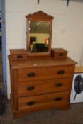 Late Victorian satin wood dressing chest